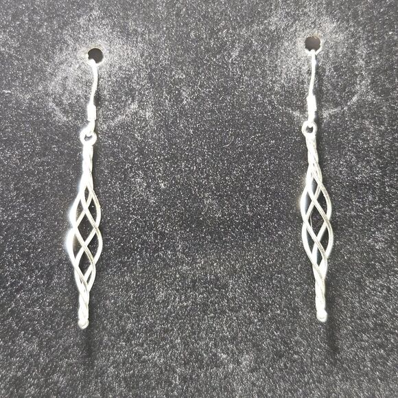 **Final Sale** MO Celtic Twirl Dainty Weave Sterling 925 French Wire Hook Dangle - Picture 4 of 13